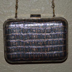 Inge Christopher Liliana Metallic Croc Embossed Faux Leather Crossbody H…